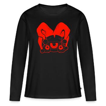 Clowncore Esthétique Globes oculaires bizarres - T-shirt manches longues Premium bio Femme - noir - Devant - Julia (174cm)