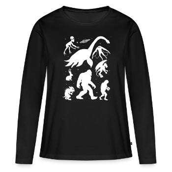 Cryptidcore Aesthetic Cryptozoology - Women's Premium Organic Long Sleeve Shirt - black - Front - Julia (174cm)