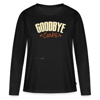 Régime Keto, régime sans glucides, céto - T-shirt manches longues Premium bio Femme - noir - Devant - Julia (174cm)