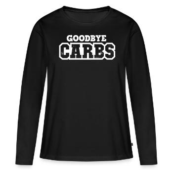 Régime Keto, régime sans glucides, céto - T-shirt manches longues Premium bio Femme - noir - Devant - Julia (174cm)