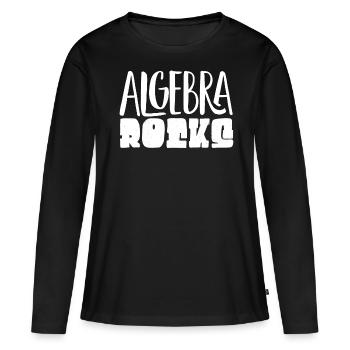 Algèbre, Analyse, Science, Mathématiques - T-shirt manches longues Premium bio Femme - noir - Devant - Julia (174cm)