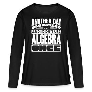 Algèbre, Analyse, Science, Mathématiques - T-shirt manches longues Premium bio Femme - noir - Devant - Julia (174cm)