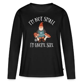 Gnome - Gnome Collecting - Gnome Collector - T-shirt manches longues Premium bio Femme - noir - Devant - Julia (174cm)