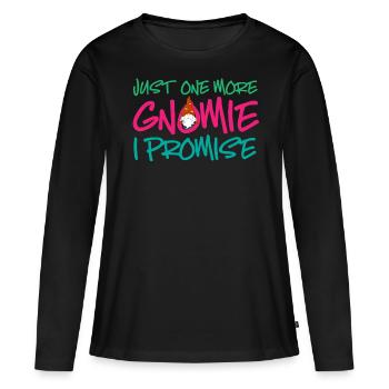 Gnome - Gnome Collecting - Gnome Collector - T-shirt manches longues Premium bio Femme - noir - Devant - Julia (174cm)