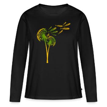 Sardine hareng Dandelions Sardines - T-shirt manches longues Premium bio Femme - noir - Devant - Julia (174cm)