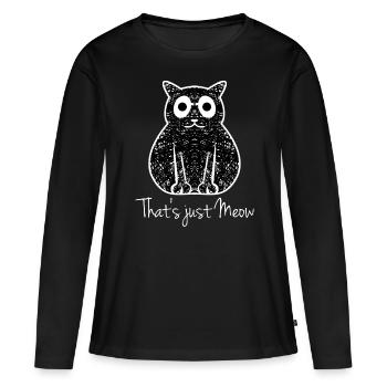 Chaton Chaton Chat domestique Chats - T-shirt manches longues Premium bio Femme - noir - Devant - Julia (174cm)