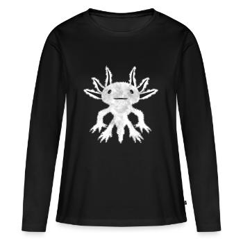 Finnish Goth Aesthetic Gothic Axolotl Goth - Frauen Premium Bio Langarmshirt - Schwarz - Vorne - Julia (174cm)