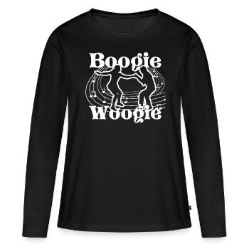 Boogie Woogie Tanzen Swing - Frauen Premium Bio Langarmshirt - Schwarz - Vorne - Julia (174cm)