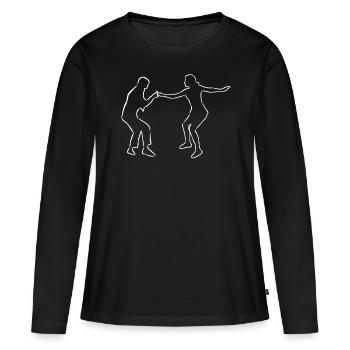 Boogie Woogie Danse - T-shirt manches longues Premium bio Femme - noir - Devant - Julia (174cm)