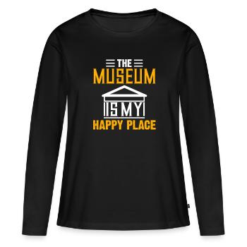 Visite du musée Hommes Femmes Design Musées - T-shirt manches longues Premium bio Femme - noir - Devant - Julia (174cm)