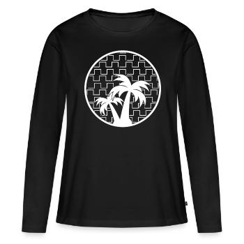Synthétiseur Synthé Palmen Synthétiseurs - T-shirt manches longues Premium bio Femme - noir - Devant - Julia (174cm)