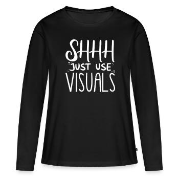 Éducation spécialisée, Éducation spécialisée - T-shirt manches longues Premium bio Femme - noir - Devant - Julia (174cm)
