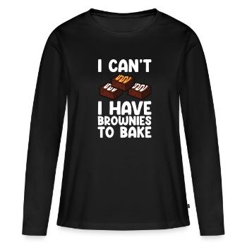 Brownies Bake Chocolate Brownie Baker - T-shirt manches longues Premium bio Femme - noir - Devant - Julia (174cm)