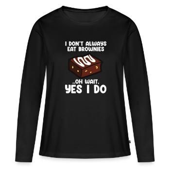 Brownies Bake Chocolate Brownie Baker - T-shirt manches longues Premium bio Femme - noir - Devant - Julia (174cm)