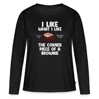 Brownies Bake Chocolate Brownie Baker - T-shirt manches longues Premium bio Femme - noir - Devant - Julia (174cm)