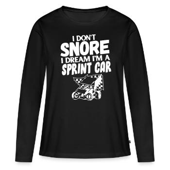 Courses de voitures de sprint, voitures de sprint, courses sur piste de terre - T-shirt manches longues Premium bio Femme - noir - Devant - Julia (174cm)