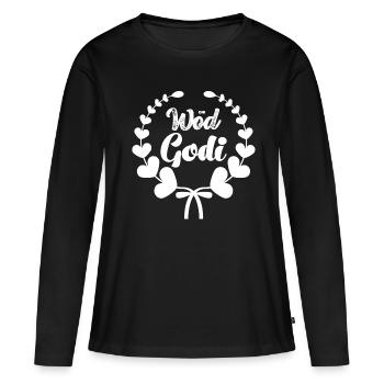 Wöd Godi beste Godi Taufpatin Österreich Taufe - Frauen Premium Bio Langarmshirt - Schwarz - Vorne - Julia (174cm)