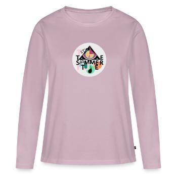 Summertime, positive holiday mood - Women's Premium Organic Long Sleeve Shirt - dusky pink - Front - Julia (174cm)