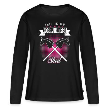 Hobby Equitation Hobby Horsing - T-shirt manches longues Premium bio Femme - noir - Devant - Julia (174cm)
