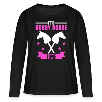 Hobby Cavalier Hobby Horsing - T-shirt manches longues Premium bio Femme - noir - Devant - Julia (174cm)
