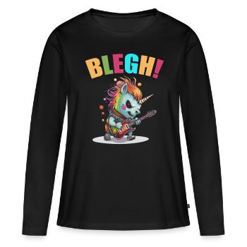Licorne Heavy Metal Metalcore de Blegh - T-shirt manches longues Premium bio Femme - noir - Devant - Julia (174cm)
