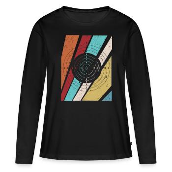Sport shooter retro Schützenkönig - T-shirt manches longues Premium bio Femme - noir - Devant - Julia (174cm)