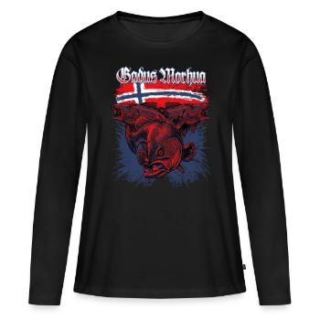 GADUS MORHUA - Cod - Norway - Women's Premium Organic Long Sleeve Shirt - black - Front - Julia (174cm)