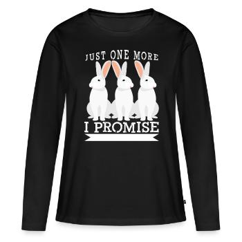 Lapin Lapin Lapin Lapin - T-shirt manches longues Premium bio Femme - noir - Devant - Julia (174cm)