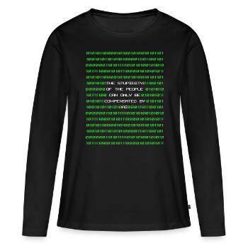 Intelligence artificielle - T-shirt manches longues Premium bio Femme - noir - Devant - Julia (174cm)