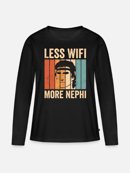 Lustiger Mormonen-Missionar LDS - Frauen Premium Bio Langarmshirt - Schwarz