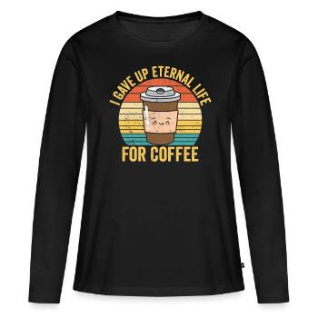 Drôle d’ex-mormon LDS Exmo - T-shirt manches longues Premium bio Femme - noir - Devant - Julia (174cm)