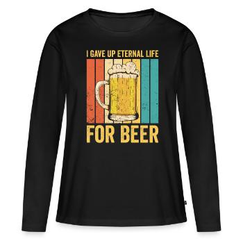 Drôle d’ex-mormon LDS Exmo - T-shirt manches longues Premium bio Femme - noir - Devant - Julia (174cm)
