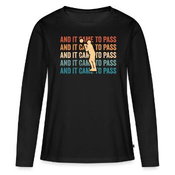 Drôle de missionnaire mormon LDS Basketball - T-shirt manches longues Premium bio Femme - noir - Devant - Julia (174cm)
