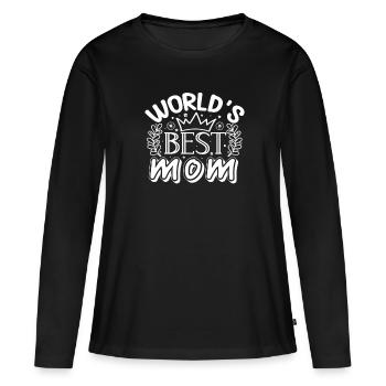 Best Mom Mothers Day Mum Birthday Mama Mother - Women's Premium Organic Long Sleeve Shirt - black - Front - Julia (174cm)