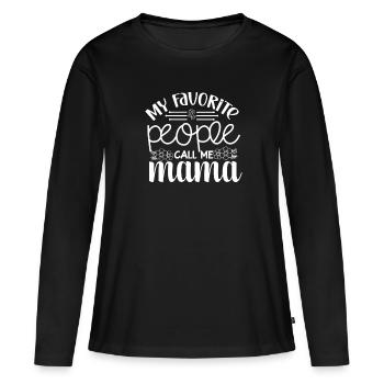 Best Mom Mothers Day Mum Birthday Mama Mother - Women's Premium Organic Long Sleeve Shirt - black - Front - Julia (174cm)