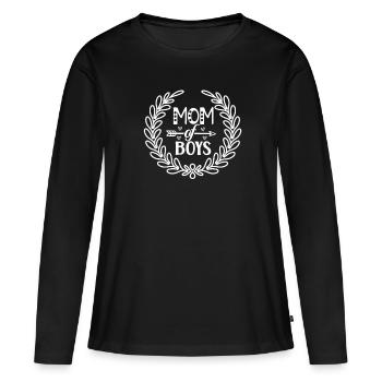 Best Mom Mothers Day Mum Birthday Mama Mother - Women's Premium Organic Long Sleeve Shirt - black - Front - Julia (174cm)