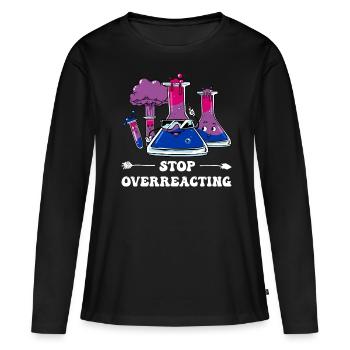 Bi Pride Bisexual Flag Chemistry Subtle - Women's Premium Organic Long Sleeve Shirt - black - Front - Julia (174cm)