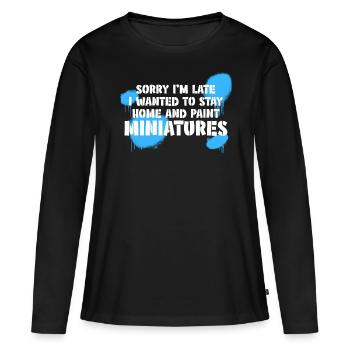 Modellbau Miniaturen Modellbauer - Frauen Premium Bio Langarmshirt - Schwarz - Vorne - Julia (174cm)