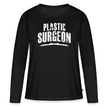 Modellbauer Messer Modellbau - Frauen Premium Bio Langarmshirt - Schwarz - Vorne - Julia (174cm)