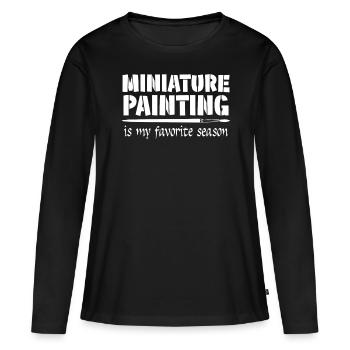 Modellbauer Pinsel Modellbau - Frauen Premium Bio Langarmshirt - Schwarz - Vorne - Julia (174cm)