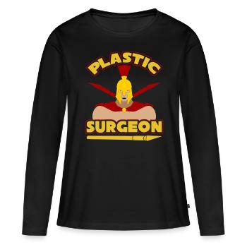 Modellbauer lustig Modellbau - Frauen Premium Bio Langarmshirt - Schwarz - Vorne - Julia (174cm)