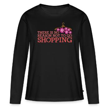 Shopping Hangers Shopping - Women's Premium Organic Long Sleeve Shirt - black - Front - Julia (174cm)
