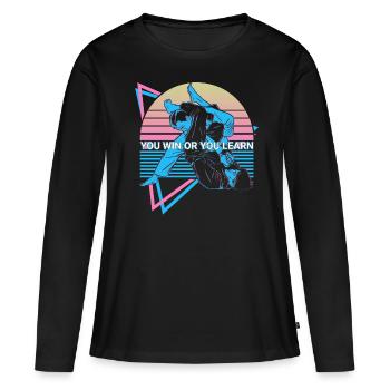 Jiu Jitsu BJJ Retro - Women's Premium Organic Long Sleeve Shirt - black - Front - Julia (174cm)