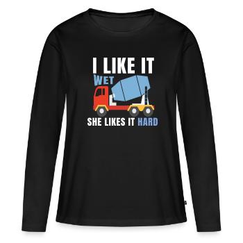 Cement Worker Concrete Mixer Finisher Cement Mixer - Women's Premium Organic Long Sleeve Shirt - black - Front - Julia (174cm)