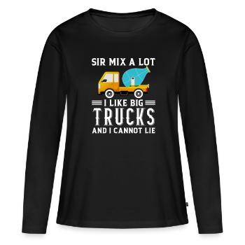 Cement Worker Concrete Mixer Finisher Cement Mixer - Women's Premium Organic Long Sleeve Shirt - black - Front - Julia (174cm)