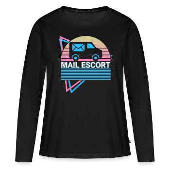 Postdienst Postbote Retro - Frauen Premium Bio Langarmshirt - Schwarz - Vorne - Julia (174cm)