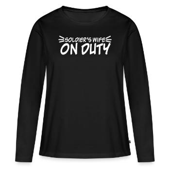 Soldier's Wife Soldier Wife - Women's Premium Organic Long Sleeve Shirt - black - Front - Julia (174cm)