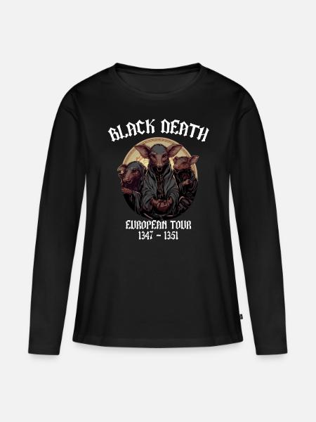 Black Death European Tour Plague Doctor - Ekologisk långärmad premium-T-shirt dam - svart