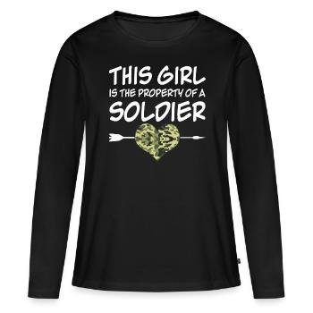Soldiers' wives Soldiers' wives - Women's Premium Organic Long Sleeve Shirt - black - Front - Julia (174cm)