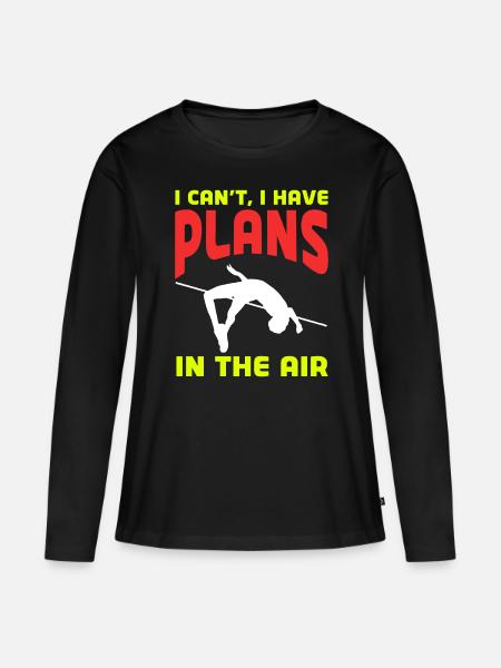 Stabhochsprung Stabhochspringer - Frauen Premium Bio Langarmshirt - Schwarz